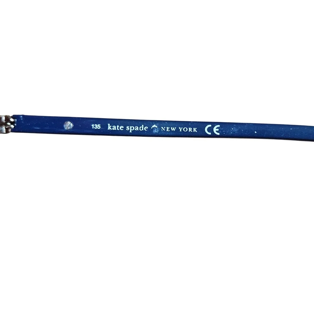 Kate Spade Agneta 01H6 Tortoise Navy Blue Rectangular Eyeglasses Frames‎ w/ Case